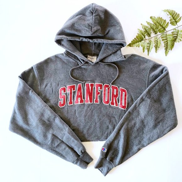 Champion Tops - Champion Crop / Stanford University Hoodie Sz L